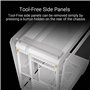 ASUS TUF Gaming GT502 Horizon Blanc ATX - Moyenne Tour (Design panoramique, Double Chambre, Zones de Refroidissement CPU et GPU 