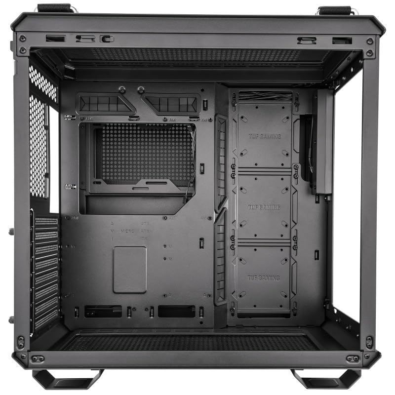 Image secondaire de ASUS TUF Gaming GT502 Horizon TG ARGB Black, châssis Double Chambre avec Design panoramique et Panneau en Verre, 4 Ventilateurs