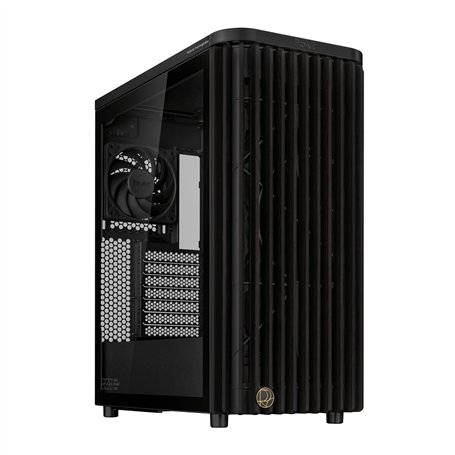 ProArt PA401 Wood Edition ATX Mid-Tower Case (Wooden Front Panel, Dual 160mm Ring Fan Blades, Left-Side Panel Lock, Power and Re