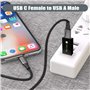 Techly 361414 Mini Convertisseur USB-A 3.0 Mâle à USB-C™ Femelle Noir