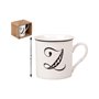 Atosa Tasse en céramique blanche 310 ml 9 x 9 x 9 cm lettre V