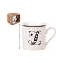 Atosa Tasse en céramique blanche 310 ml 9 x 9 x 9 cm lettre V