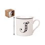 Atosa Tasse en céramique blanche 310 ml 9 x 9 x 9 cm lettre V