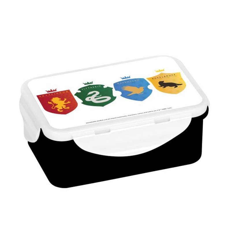 Harry Potter Boîte à sandwich en polypropylène, noire, 16 x 10,5 x 6,5 cm