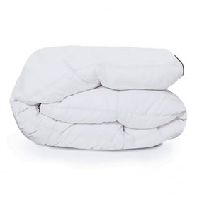 IDMarket - Couette 220x240 CM AELA Blanche en Plume d'oie Anti acarien 500 GR