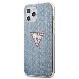 Guess GUHCP12LPCUJULLB Étui de Protection pour iPhone 12 Pro Max 6,7" Bleu