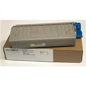 Toner OKI 46507621 pour ES7412 ES 7412 n dn - Jaune - Durée 11 500 Pages - Régénéré - Made in Italy