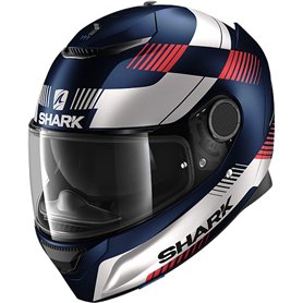 SHARK, Casque intégral moto, Spartan Strad bleu mat blanc rouge, XL
