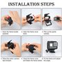 QIMEI-SHOP Cadre Boîtier Protection Compatible avec GoPro Hero7/(2018)/6/5 Coque Bordure avec Prise et vis Mobiles Amovibles Noi