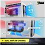 Boîtier Moyen Tour ATX Dark Fleet DF700 Flux RGB avec Panneau Vitré, Noir