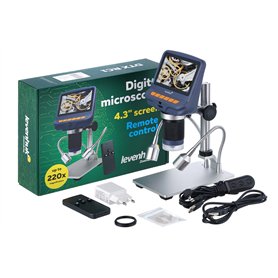 Levenhuk DTX RC1 Handheld Digital Remote Controlled Microscope with 3x-220x Magnification and 4.3" LCD Screen