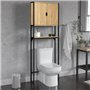 IDMarket - Meuble étagère dessus WC placard DETROIT design industriel