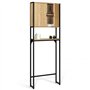 IDMarket - Meuble étagère dessus WC placard DETROIT design industriel