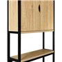 IDMarket - Meuble étagère dessus WC placard DETROIT design industriel
