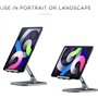 Satechi Support de Bureau en Aluminium, Réglable avec Protections, Compatible avec Tous Les Modèles d'iPad et Tablettes, iPad Pr