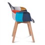 IDMarket - Lot de 2 chaises de Salle à Manger scandinaves, fauteuils de Table SARA Motifs patchworks Multi-Couleurs