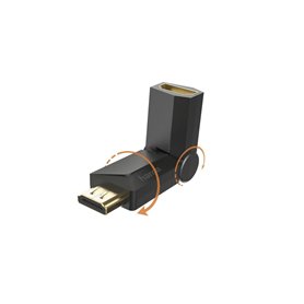 Hama Adaptateur HDMI Prise HDMI (Angle, Rotatif, Compact, 4096 x 2160, HDMI 2.0b) Noir