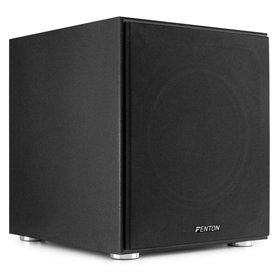 Fenton SHFS12B Subwoofer Amplifié 12 Noir, Caisson de Basse Actif, 400 Watts Max, Bass-Reflex, Qualité Sonore Optimale, Caisson 