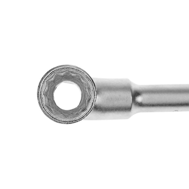 Image secondaire de RHINO - Clés tubulaires et à Pipe, Clé à Pipe débouchée 15 mm - Diamètre 15 mm - Empreinte 6/12 pans - Fabriqué en Acier (Chrome