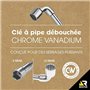 RHINO - Clés tubulaires et à Pipe, Clé à Pipe débouchée 15 mm - Diamètre 15 mm - Empreinte 6/12 pans - Fabriqué en Acier (Chrome
