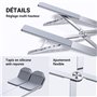 UGREEN Support Ordinateur Portable Aluminium Ventilé 8 à 17,3 Pouces Laptop Stand Réglable en Hauteur sur 5 Niveaux Porte Pliabl
