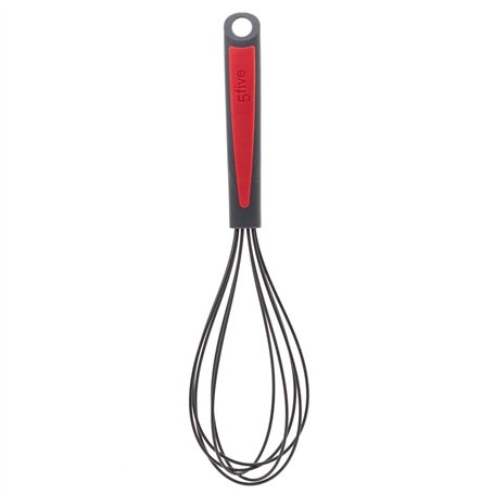 5five - fouet silicone "silitop" noir et rouge