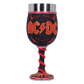 Nemesis Now AC/DC Verre à vin Haute Tension Rock and Roll avec Cornes d'éclairage Noir