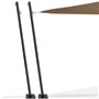 IDMarket - Lot de 2 mâts de Fixation pour Voile d'ombrage H.220 CM poteaux et Bases Acier