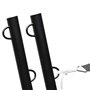 IDMarket - Lot de 2 mâts de Fixation pour Voile d'ombrage H.220 CM poteaux et Bases Acier