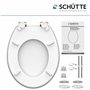 Schütte Siège WC FLOWERS AND WOOD High Gloss avec noyau en bois MDF, couvercle de WC brillant avec abaissement automatique Motif
