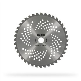 GREENSTAR - Lame 40 Dents Pour Débrousailleuse - Dents à Pointe Carbure - Largeur de Coupe : 255 mm - Epaisseur 1,3 mm - Alésage