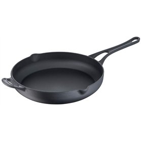 Tefal Jamie Oliver Premium fonte d'acier Poêle 28 cm, Cuisson sûre, Revêtement émaillé, Becs verseurs, Induction E2130655