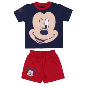CERDÁ LIFE'S LITTLE MOMENTS Pijama Verano de Mickey Mouse de Color Azul-Licencia Oficial Disney and Toddler Pyjama Bottoms, Rojo