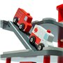 Jouet Parking en Bois Molto avec héliport, Station-Service, Ascenseur pour Voitures, Rampe d'accès aux différents Niveaux et véh