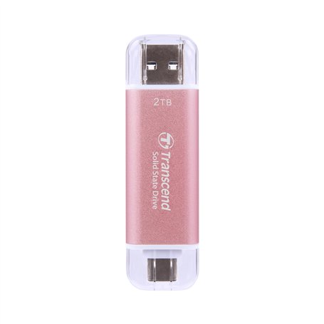 Transcend SSD Portable ESD310P 2TO, 10 Gbit/s, Type-A/Type-C Compatible avec PS4/PS5 – TS2TESD310P