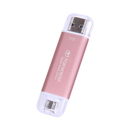 Transcend SSD Portable ESD310P 1TO, 10 Gbit/s, Type-A/Type-C Compatible avec PS4/PS5 – TS1TESD310P