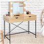 IDMarket - Coiffeuse Louisa Design Industriel avec Miroir LED
