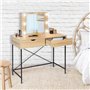 IDMarket - Coiffeuse Louisa Design Industriel avec Miroir LED