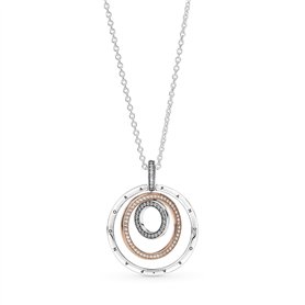 Pandora 389483C01-60 Collier de cercles bicolores