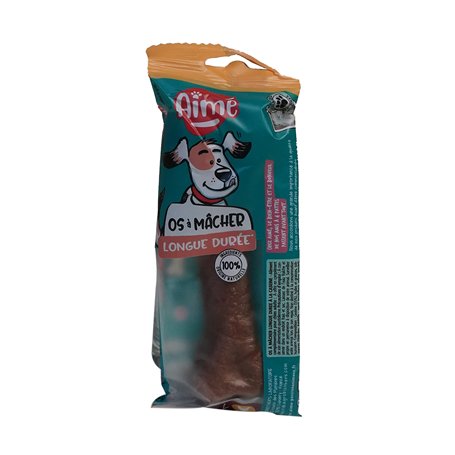 AIME Friandise pour Grand Chien, Os à Mâcher à la Caséine de Lait. Sans Céréales. Longue Durée. Goût Poulet. Taille L
