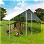 IDMarket - Bâche Waterproof Blanche 3,4x2 M 150 GR pour enclos poulaillers