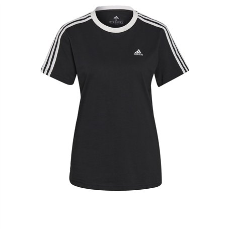 adidas Femme Essentials 3-Stripes Tee, Black/White, M