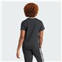 adidas Femme Essentials 3-Stripes Tee, Black/White, M