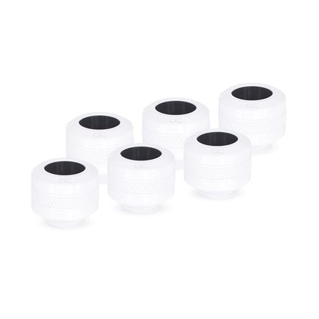 Alphacool Eiszapfen PRO Anschluss 13mm HardTube Fitting G1/4, 6-Pack - weiÃŸ