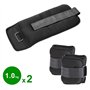 BAKAJI Lot de 2 poids pour chevilles et poignets de 1 kg d'entraînement de gymnastique aérobic Fitness renforcement musculaire e