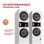 Fenton SHF700W Enceinte HiFi Colonne - Blanc, Puissance de 400 W Max, Woofer 2X 6,5 Pouces, Technologie 3 Voies, Borniers à Vis 