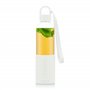Bodum 12053-913B MELIOR Gourde à emporter en verre, manchon silicone couleur, bouchon à vis, 0.5 l Blanc