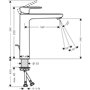hansgrohe Vernis Blend - Mitigeur de lavabo sans tirette ni vidage, Robinet de salle de bain avec hauteur sous bec 100 mm, écono
