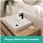 hansgrohe Vernis Blend - Mitigeur de lavabo sans tirette ni vidage, Robinet de salle de bain avec hauteur sous bec 70 mm, économ