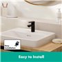 hansgrohe Vernis Blend - Mitigeur de lavabo sans tirette ni vidage, Robinet de salle de bain avec hauteur sous bec 70 mm, économ